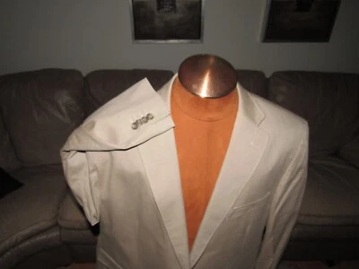 NWOT New DANIEL HECHTER Men's 48 Reg Tan Cotton Blazer Sport Coat Single Vent - Image 1 of 4