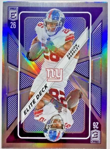 2023 Panini Donruss Elite Saquon Barkley Inserto Elite Deck No. ED-13 GIGANTES - Imagen 1 de 4