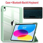 For Apple iPad 10th 9th 8th 7th Air 5 4 3 Backlit Bluetooth Keyboard Case Mouse