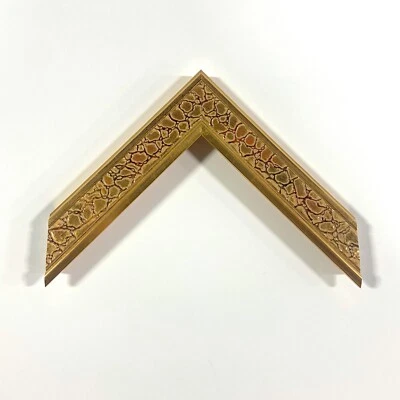 1 3/8" Readymade Wood Picture Frame (Cracked Gold) - Image 1 of 4