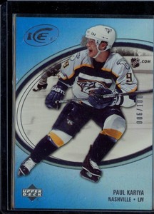 Paul Kariya 2005-06 Upper Deck UD Ice Hall Of Fame Nashville Predators 54 /100