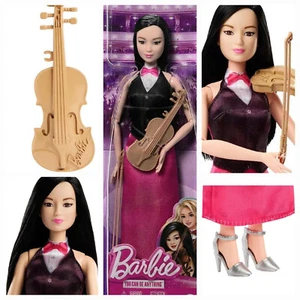NRFB poupée BARBIE asiatique Métier Career tu peux être VIOLONISTE HKT68 - Foto 1 di 4