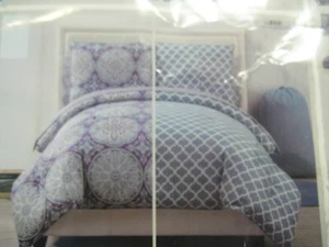 Veronica 5 pc set Reversible X Long Twin Comforter Duvet matching Pillows Sheets - Picture 1 of 9