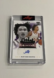 2023 LEAF CARD RC AUTO DRAFT JALEN HOOD-SCHIFINO /93 LAKERS - Picture 1 of 2