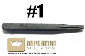 Norseman/Viking 70760 #1 flacher quadratischer einfacher Schraubenausdreher E1 (Menge) 1) - Bild 1 von 2