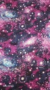 Universe Purple Stars Sparkle Glitter Space Cotton Fabric 8 Yards - Picture 1 of 8
