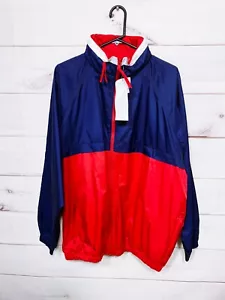 Rivers End Herren Windbreaker Full Zip Jacke Gr. XL blau & rot Kapuze langarm - Bild 1 von 12