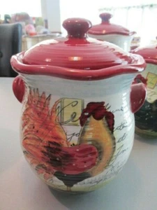  Canister Le Rooster by Susan Winget Certified International flour  Jar   10" - Picture 1 of 7