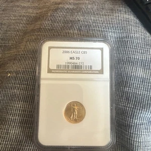 2006 , Eagle , G5$ , One-Tenth Ounce Gold , NGC , MS 70 - Picture 1 of 2