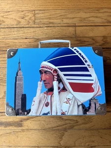 Rare 1980's Air France "Native American In New York" Lunchbox Advertisement - Picture 1 of 13