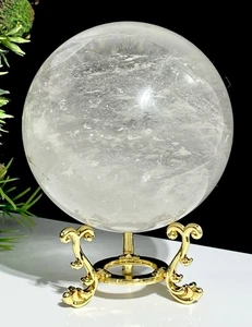 Hermosa piedra preciosa esfera globo cristal cuarzo transparente de alta calidad grande 1,44 lb - Imagen 1 de 6
