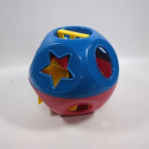 Vintage Tupperware Shape O Ball Shape Sorter COMPLETE 1-10 Red Blue VTG Toy - Picture 1 of 6
