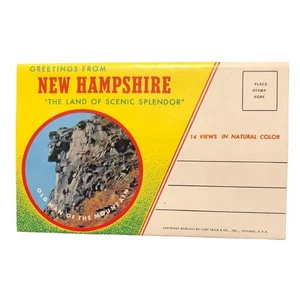 Greetings From New Hampshire Vintage Travel Postcard Folio Curteichcolor D-4926 - Picture 1 of 3