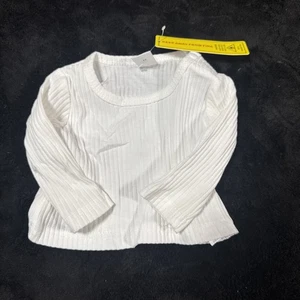 Shien Kids Size 0-1M White Long Sleeve Shirt - Picture 1 of 3