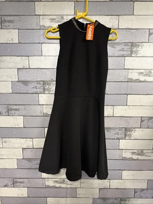 Ladies Lovely Black a-line Dress By Superdry Size S New With Tags - Image 1 of 4