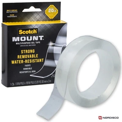 Cinta Nano Gel Scotch Mount 420-3M-1ES, Doble Cara, 1.18" x 118" Foto 1 de 4