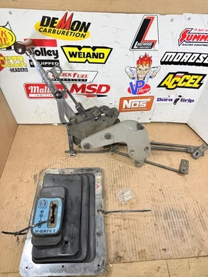 MR GASKET HURST VERTICAL GATE 4 SPEED SHIFTER + LINKAGE KIT MOPAR B BODY A833 - Image 1 of 4