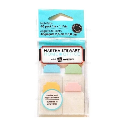 FREE ship $15+ Martha Stewart Home Office Avery Note Tabs 1" Mini Pastel 40 - Image 1 of 4