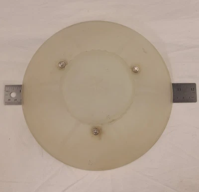 Vintage Frosted Glass Star Burst Ceiling Light Shade Fixture 12in Deco - Image 1 of 4