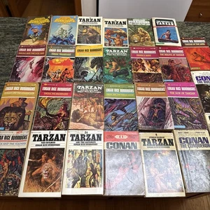 27 Edgar Rice Burroughs Lot Tarzan Conan Vintage Taschenbuch 60er Jahre Lot - Bild 1 von 24