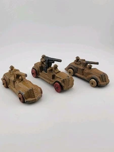 Rare Set Of 3 Antique 1930's Barclay Manoil Armored Cars & Anti-Tank Gun Cars. - Picture 1 of 19