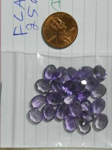 Amethyst 39.99 Carats 25 Of Around 7x9 MM Oval Slight Natural Inclusions Purple - Picture 1 of 1