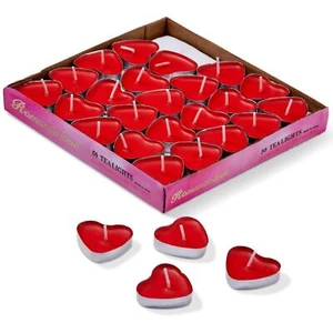50 PC Love Heart Shaped Wax Candles Wedding Party Decor Smokeless Romantic Decor - Picture 1 of 7