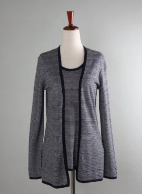 Conjunto Suéter Brooks Brothers $198 Brillante Mezcla Lana 2 Piezas Top Talla Mediana Foto 1 de 4