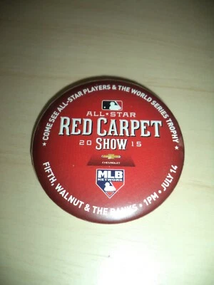 2015 MLB All Star Game Cincinnati OH Reds Red Carpet Show Button - Image 1 of 2