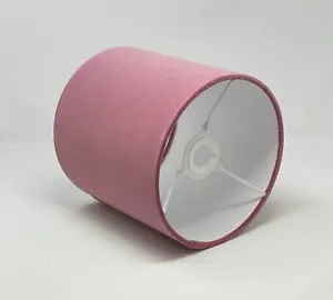 * OFFERTA * Paralume paralume a batteria in velluto rosa scuro - Foto 1 di 6