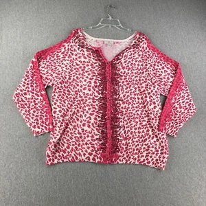 Quacker Factory Sweater Womens 1X Plus Size Cardigan Crew Neck Long Sleeve - Picture 1 of 8