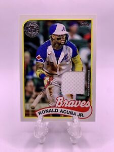 2024 Topps Series 1 Ronald Acuna Jr 1989 Topps Baseball Relic #89BR-RAJ Braves