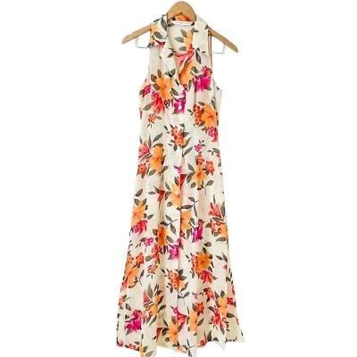 VTG Y2K Victorias Secret Floral Button Up Semi Sheer Maxi Dress Coverup XS NWOT  - Image 1 of 4