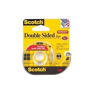 Scotch Permanent Double-Sided Tape Photo Safe .5" x 450" or .75" x 300"