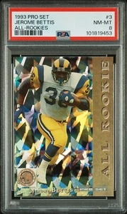 1993 Pro Set Prism All Rookies #3 - Jerome Bettis - PSA 8 - Picture 1 of 2