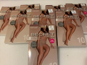 8 pair secret pantyhose collection invisible sheer 10 1+ sandalfoot nude natural - Imagen 1 de 7