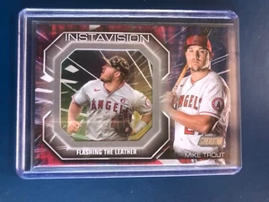 Baseball Card STADIUM CLUB MIKE TROUT RED INSTAVIION ANGELS - Picture 1 of 1