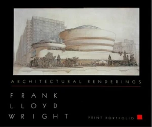 RARE - FRANK LLOYD WRIGHT - PRINT PORTFOLIO ARCHITECTURAL RENDERINGS - DRAWINGS - Picture 1 of 6