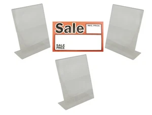 Paquete de 3 soportes para letreros de acrílico venta letreros paquetes de tarjetas encimera soporte de exhibición - Imagen 1 de 16