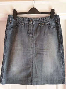NEXT Denim Skirt Blue/Grey Size 12 VGC - Picture 1 of 3
