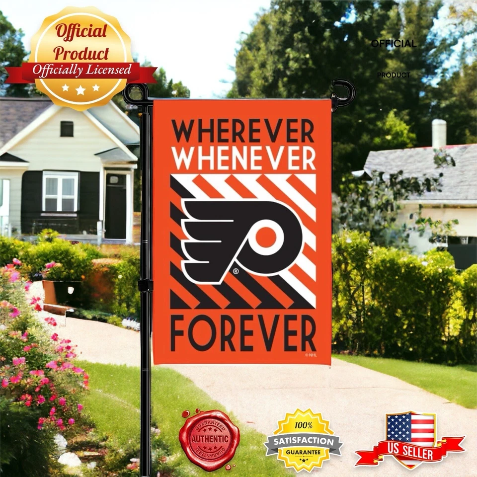 Philadelphia Flyers Outdoor Garden Flag 12.5"x18" Double-Sided Weather Resistant - Image 1 of 4