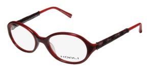 NEW MOREL KOALI 7066K EYEGLASS FRAME RM010 RED OVAL 49-18-135 PLASTIC FULL-RIM - Picture 1 of 8