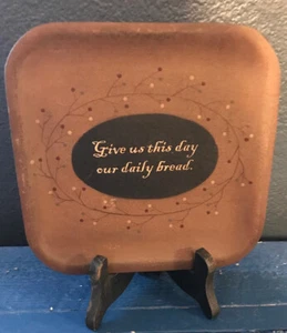 Primitive Give Us This Day Our Daily Bread By Barbare Lloyd Decorative Plate - Picture 1 of 3
