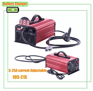 eBike Battery Charger Li-ion Lipo LiFePo4 48V 60V 72V 5A-25A Adjustable Charging - Picture 1 of 25