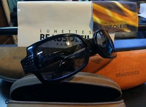 Frederic Beausoleil Black Glamor , Rhinestone Sunglasses Frame 418-300 +2 cases - Picture 1 of 18