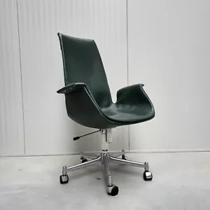 1x Kastholm FK6725 BIRD Chair Tulip Bürostuhl Walter KNOLL Leder GRÜN - Bild 1 von 11