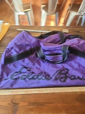 Vintage 90s Eddie Bauer Red Signature Logo Duffel Bag Travel 30" x 10" x 10 - Image 1 of 4