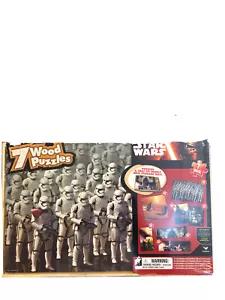 Star Wars - 7 Wood Jigsaw Puzzles set, brand new and factory sealed - Picture 1 of 2