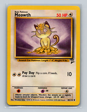 Pokemon Base Set 2 COMMON Meowth 80/130 - Near Mint (NM)