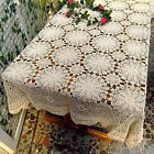 Vintage Crochet Rectangle Lace Tablecloth Dining Table Cover Doily Wedding Party